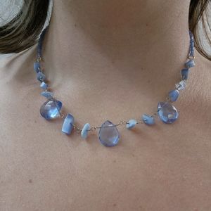 Light Blue Beaded Necklace